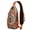 Geometric Manda, variant on Banana Lover Sling Backpack with Tropical Fruit Pattern, Cute Yellow Banana Print Crossbody Daypack, Kawaii Cartoon Sweet Design, Lightweight and Durable