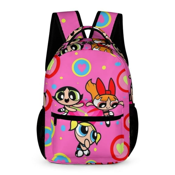 The Powerpuff Gi-rls Shoulder Backpack Casual Rucksack Bookbag Lightweight Prints Daypack