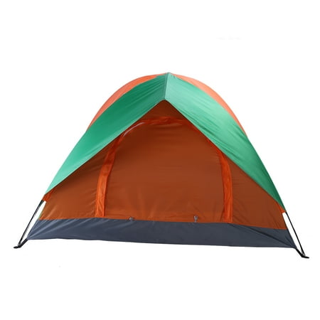 Camping Tents for Kids, Family Tents for Camping Bundle for 2-Person with Double Door, Camping Tent Sun Dome Tent with Camping Accessories, Instant Tents for Camping Orange & Green, S10428