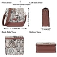thumbnail image 4 of Sishka Abstract Hand Crafted Womens Tapestry Leather Crossbody Sling Bag – Stylish Shoulder & Messenger Purse with Trim & Adjustable Strap, 4 of 8