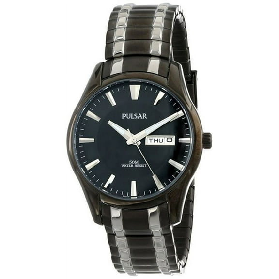 Men's Quartz Day/Date Two Tone Stainless Steel Expansion Watch PJ6049
