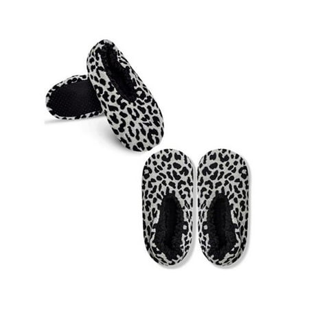 

Kole Imports SK269-45 Isaac Mizrahi Leopard Sherpa Lined Slippers Size Medium - Pack of 45
