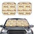 thumbnail image 2 of Goofa Dachshund Dog And Flower Pattern 2 Piece Car Windshield Sun Shade Foldable | Front Windshield Shade for Sun, Heat and UV Rays | Sunshade for Car Front Window-Small, 2 of 7