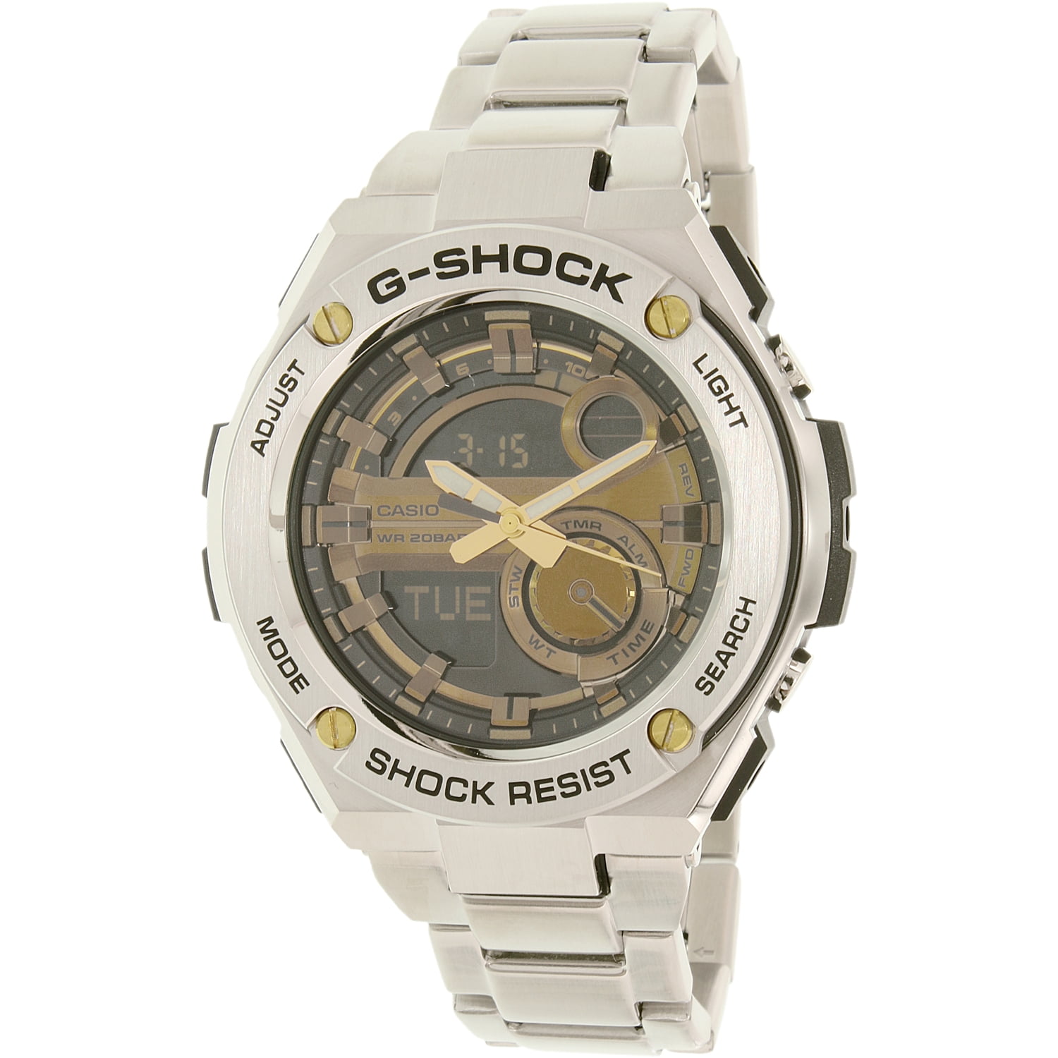 small silver casio watch