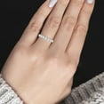 thumbnail image 2 of TimeLe$$ Classics 14K White Gold Round Lab Grown Diamond Ladies Nine Stone Wedding Anniversary Stackable Ring Band - 1 CTW (Ring Size: 6.5), 2 of 7