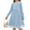 Blue, variant on Sequins Patchowork Mesh Dress for Girls Long Sleeved Kids Children Casual Knee-length Dress for 5-14 Years