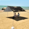 thumbnail image 7 of Portable Beach Tent Sun Shelter With Ground Pegs Water And Wind Resistant Sun Shade Canopy Angle Adjustable Black & Gold Celestial Map, 7 of 7
