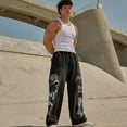 thumbnail image 5 of Mens YOUNGLA Graphic Print Joggers Baggy Casual Workout Pantswith Pockets  Bandana Punk Streetwear, 5 of 8