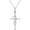 A-silver, variant on Cross Necklace /Silver/Rose Available Cubic Zirconnia 45cm Length European and American Fashion Jewelry