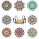thumbnail image 1 of Posavasos con Diseño de Diamantes CHAO 8 Piezas con Soporte, 1 of 2
