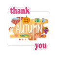 thumbnail image 1 of Autumn Season Illustration Thank You Stickers Quote Grateful, 1 of 3