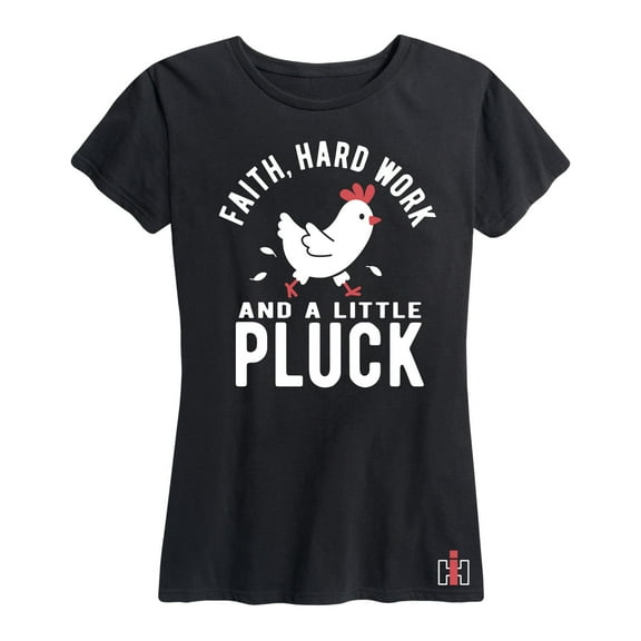 Case IH - Faith Hard Work A Little Cluck - Women's Short Sleeve Graphic T-Shirt