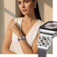 thumbnail image 6 of Wearlizer Slim Braided Magnetic Band Compatible with Apple Watch Band 38/40/41/42/44/45/46/49mm Women, 16mm Stretchy Nylon Celtic Knot Dressy Strap for iWatch Series 11 10 9 8 7 SE Ultra 3 2 1, 6 of 8