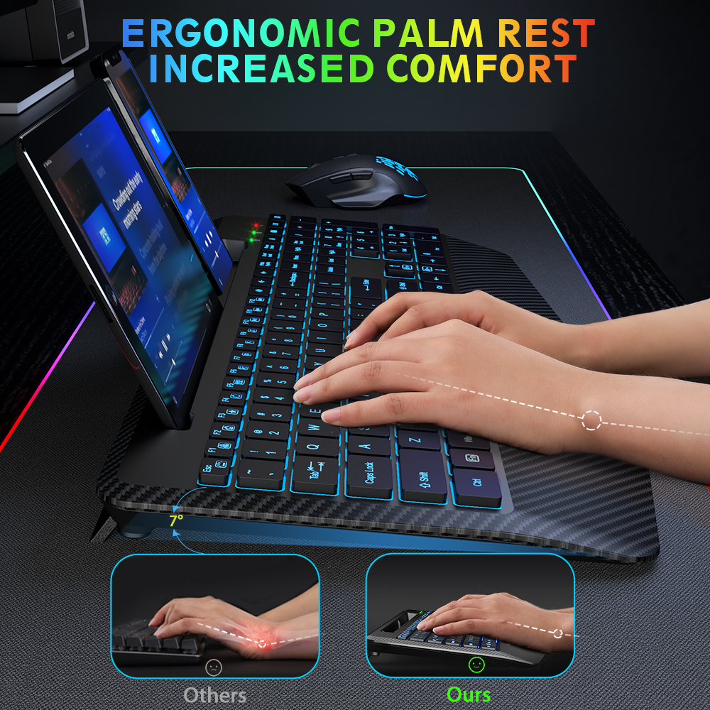 Wagpak Wireless Backlit Keyboard and Mouse Combo photo 7