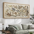 thumbnail image 2 of Large Framed Canvas Print Serene Sky and CloudsWall Art Decorative Ready to Hang Painting for Living room Bedroom 60x30 inches Natural Frame, 2 of 7