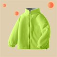 thumbnail image 6 of IVEYRTF Kids Winter Zipper Fleece Jacket Casual Cardigan for Boys and Girls Thick Warm Tops Soft Breathable Fabric Daily Wear Travel Home Holiday Outfit(Green,3-4 Years), 6 of 7