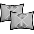 thumbnail image 6 of Nanshing Carter 7 Piece Geometric Comforter Set , Black/Grey , King Size , Terry Embroidery, 6 of 9