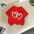 thumbnail image 4 of WhouRiu Toddler Girls' T Shirts Summer Short Sleeve Love Prints Loose Tees Tops Child Fashion Comfy Tops Red,Sizes 2-3, 4 of 4