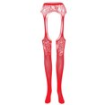 thumbnail image 3 of Laonim Open Crotch Flower Lace Suspender Stockings Black Stockings Fishnet Stockings Non-Slip One-Piece Suspender Stockings Lingerie (Not Including Underwear), 3 of 9