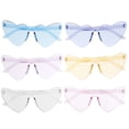 thumbnail image 6 of GOOHOCHY Heart Shaped Sunglasses for Women Assorted Color PC Material Fashionable Lightweight Perfect for Decoration and Parties, 6 of 8