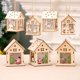 thumbnail image 2 of Decoraciones navideñas, regalo artesanal, decoraciones para ventanas, casa de madera brillante, casa de nieve, bar del hotel, decoración del árbol de Navidad, colgantes, 2 of 4