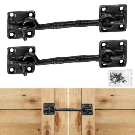 Yescom 2 Pcs 4 1 2 Sliding Barn Door Lock Latch Hook Eye Cast