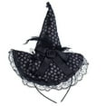 thumbnail image 2 of LUX ACCESSORIES Halloween Black Lace Flower Feather Witch Hat Headband, 2 of 10