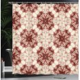 thumbnail image 3 of Ambesonne Ethnic Shower Curtain, Odd Forms Print Art Effect, 69"Wx84"L, Burgundy Cream, 3 of 4