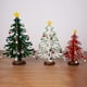 thumbnail image 3 of Mini árbol de Navidad de mesa de madera, juego de juguetes navideños con mini adornos navideños y copa de estrella para decoración navideña, decoraciones de mesa (1 juego, G, 3 of 5