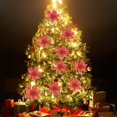 thumbnail image 4 of 10pc Home Decoration Christmas Tree Decorative Fake Flower Artificial Glitter Flower, 4 of 8