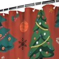 thumbnail image 3 of Red Christmas Tree and Ornament Pattern Shower Curtain 72"x84" ,Bathroom Decorative Shower Curtains Set with 12 Hooks,Modern Waterproof Washable Shower Curtain, 3 of 6