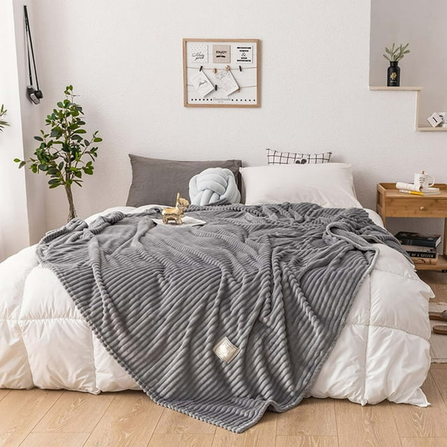 Manta Polar Gris, Ideal para Regalo | 180 X 200 Cm | Manta de Poliéster para Siesta | Manta Ligera y Fresca para Todas Las Estaciones | Transpirable y Absorbente | 650 G