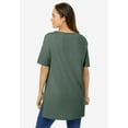 thumbnail image 2 of Woman Within Plus Size Perfect Short-Sleeve Boatneck Tunic, 2 of 3