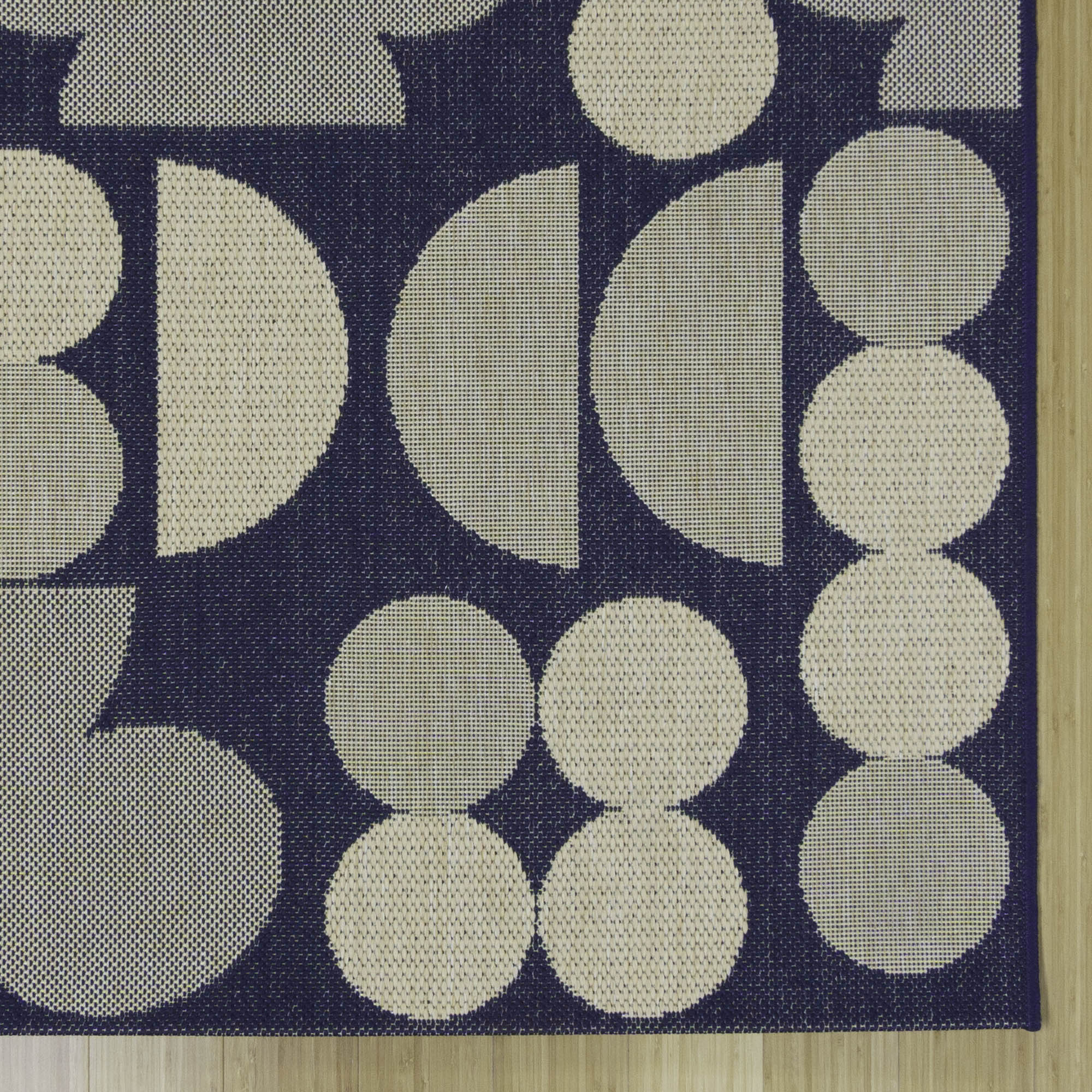 Disney Outdoor Mickey Mouse Spheres Modern Geometric Navy Area Rug, 9x13