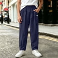 thumbnail image 2 of Children's Printed Elastic Waistband Loose Pants with Pockets Mid Size Outdoor Casual Trousers for School Travel Play, 2 of 9