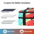 thumbnail image 2 of Watermelon Double Layered Insulated Refrigerated Lunch Bag with Large Capacity - Hand Carry Meal Bag - 7.1x11.4x16.1 Inches, 2 of 6