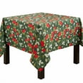 thumbnail image 4 of Fennco Styles Pomegranate Design Holiday Tablecloth 50" W X 70" L - Red & Green Harvest Table Cover for Christmas, Seasonal Décor, Banquet, Family Gathering and Special Events, 4 of 4