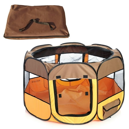 UPC: 0858342061094 | All-Terrain Lightweight Easy Folding Wire-Framed Collapsible Travel Pet Playpen