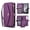 Purple, variant on for Samsung Galaxy Z Fold 5 Adjustable Shoulder Strap&Wrist Strap Detachable Magnetic Wallet Case,Zipper Pocket&RFID Blocking Card Slots, PU Leather Full Body Protection Rugged Phone Case,Black
