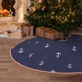 thumbnail image 5 of Rateoe Anchor Heart Blue Pattern Christmas Tree Skirt with Ties , Christmas Tree Decorations, Farmhouse Christmas Decor Xmas Holiday Decorations-36", 5 of 6