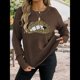 thumbnail image 5 of Suéter de Cuello Redondo Personalizado con Estampado de Leopardo y Labios Bordados para Mujer Café M, 5 of 8