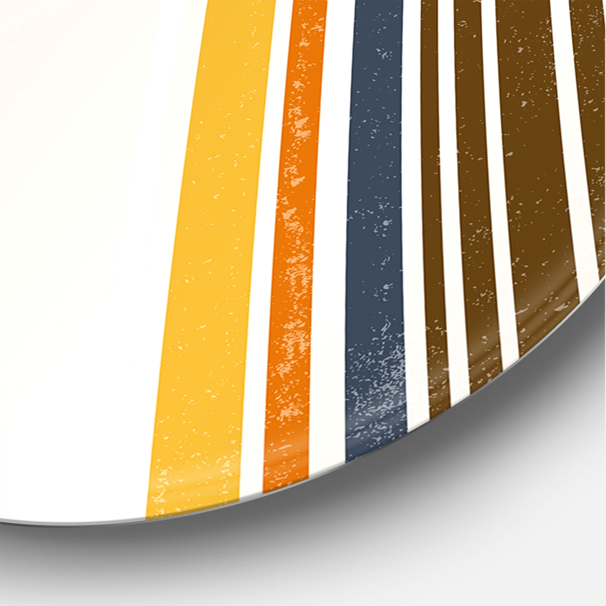 Designart 'Abstract Moon Sun Leaves II' Modern Circle Metal Wall Art 36x36 - Disc of 36