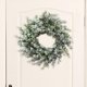 thumbnail image 5 of Artificial Green Eucalyptus Wreath,18 in Greenery Wreath with Natural Rattan Mini Wreath Garnd for Front Door decorationation Escarcha bnca perfecl Corona de eucalipto, 5 of 7