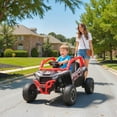thumbnail image 2 of Qaba 12V Licensed KAWASAKI TERYX KRX 2WD Electric Ride on Truck, Red, 2 of 10