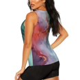 thumbnail image 3 of Kdxio Colorful Abstract Waves Print Racerback Workout Tank Tops for Women Sleeveless Gym Tops Athletic Yoga Shirts Camisole-XX-Large, 3 of 7