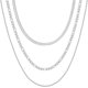 thumbnail image 1 of Collar de 3 piezas para mujer, juego de collares ajustables en capas, gargantilla apilable, collar de cuentas de acero inoxidable, cadena de plata, collar para mujeres y niñas, 1 of 1