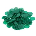 thumbnail image 1 of Set 100 pcs Chips Game Concave Edge Tokens Bingo Chips Green, 1 of 8