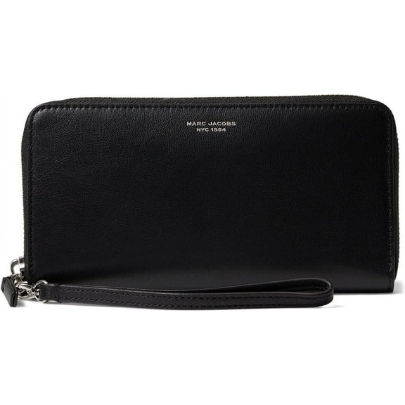 Marc Jacobs The Continental Wristlet Long Wallet Round Zipper Black S171L03FA22