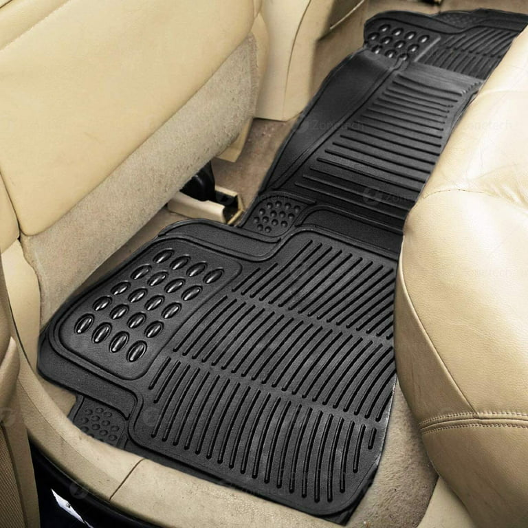Zone Tech All Weather Floor Mats for Cars Universal Rubber Matting