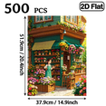 thumbnail image 3 of 500 pieces of vertical paper jigsaw puzzles - beautiful flower shop, size 15*20.5 inches., 3 of 10